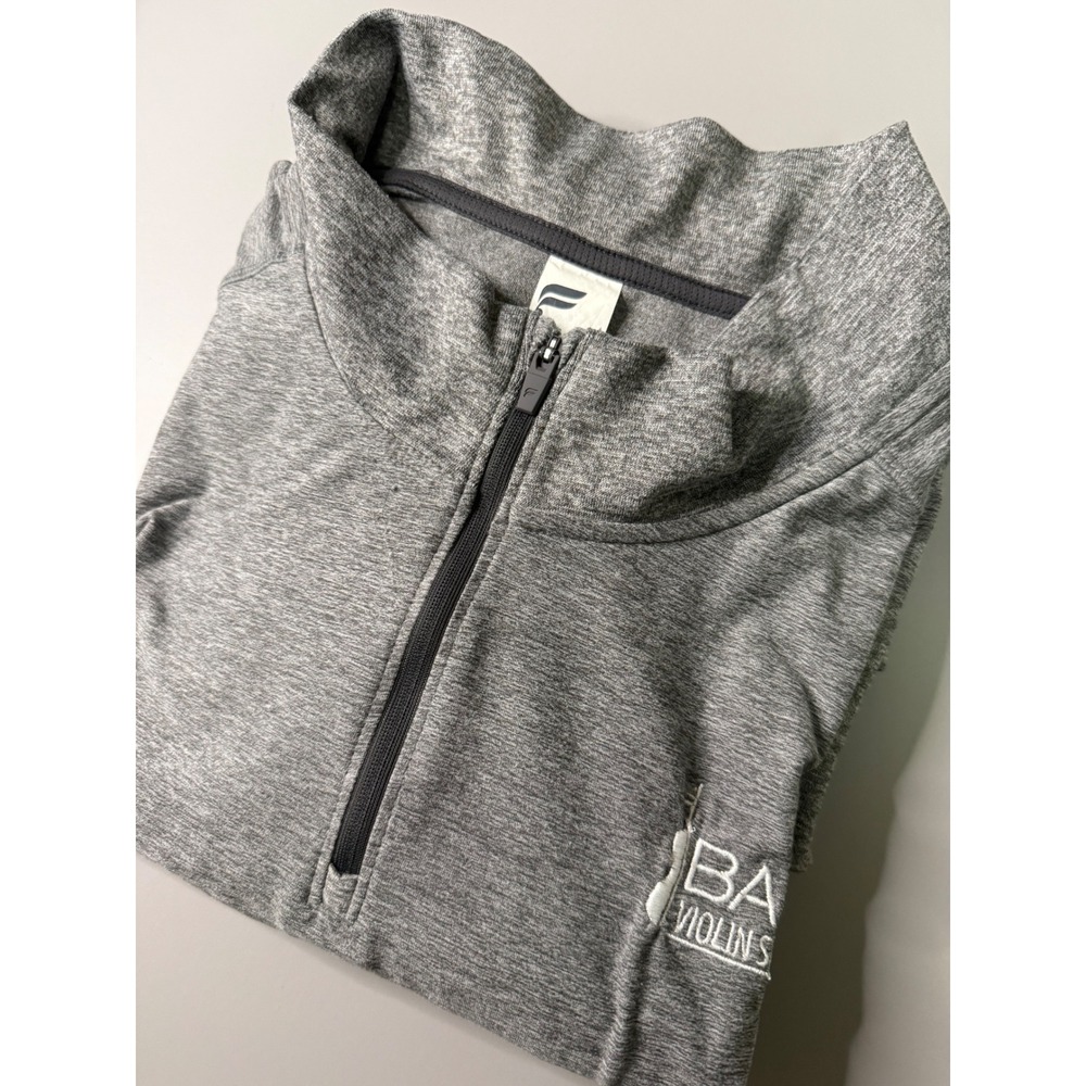 Fabletics Mens 2X Gray 1/4 Zip Pullover Baroque Violin Shop LS2500503-9331-18200